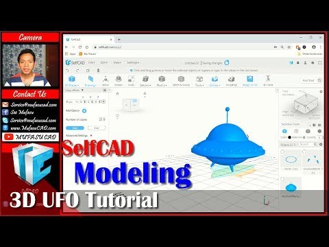 SelfCAD Basic 3D UFO Modeling Tutorial For Beginner