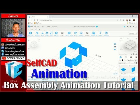 SelfCAD Box Assembly Animation Tutorial For Beginner