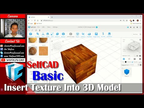 SelfCAD Insert Texture Into 3d Model