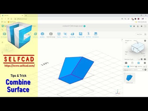 SelfCAD Tips And Trick Combine Surface With Edge Vertex