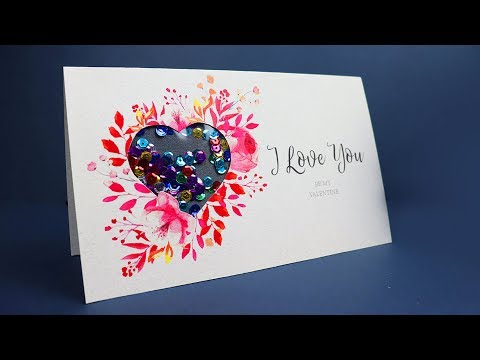 Sequins Shaker Valentine&rsquo;s Day Card