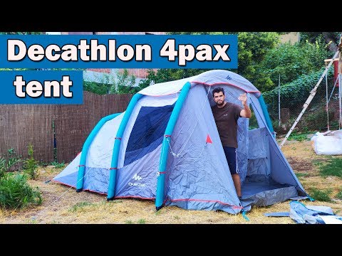 Setting up camping tent Air seconds 4.1 family XL Quechua Decathlon