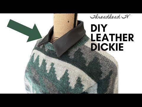 Sew a Leather Dickie (Fake Shirt w Collar)