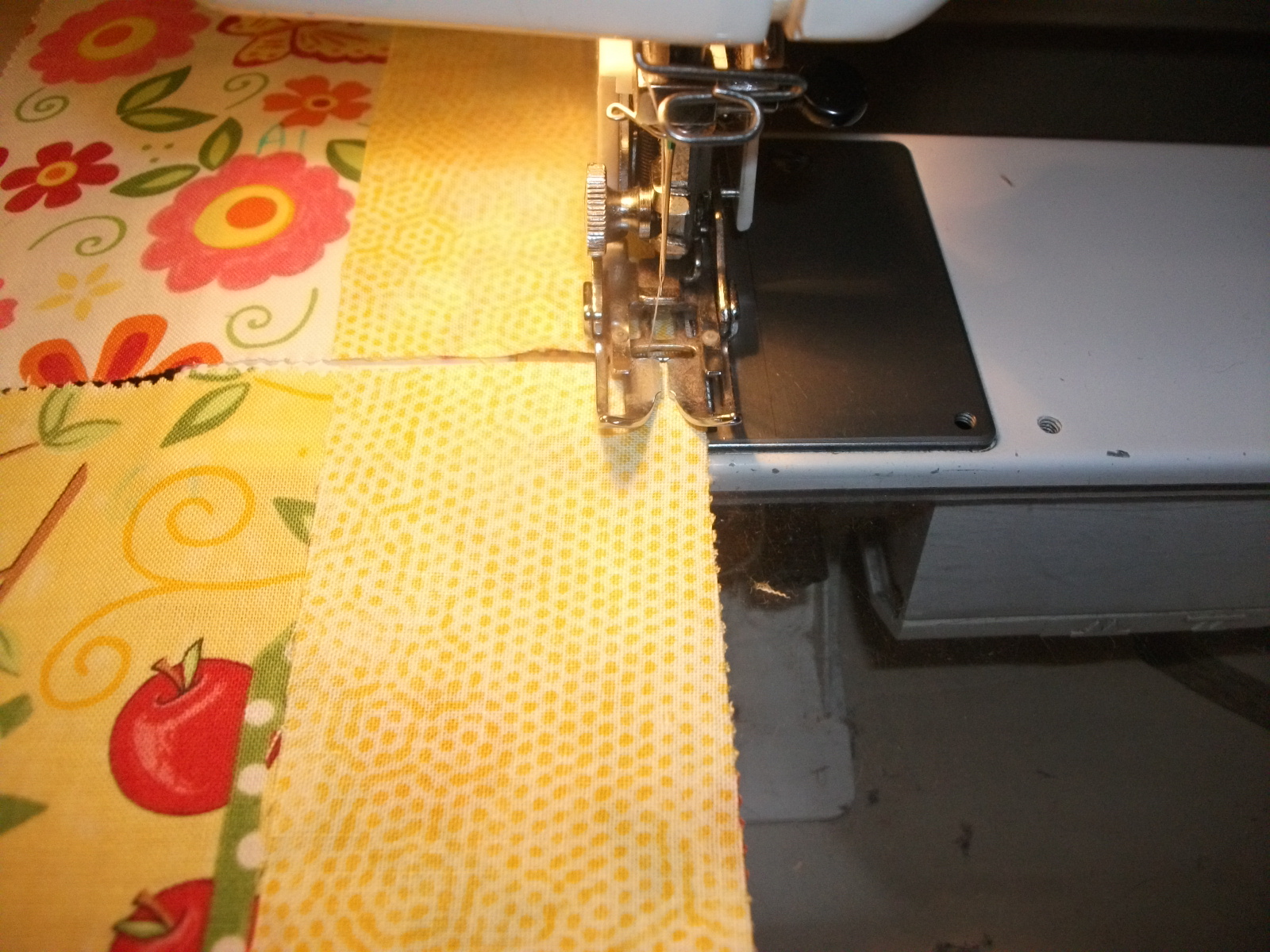 Sew sashing to each square.JPG