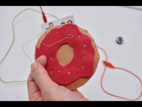 Sewing a Conductive Jelly Donut: Breakout Tutorial for Sewing Circuit Primer