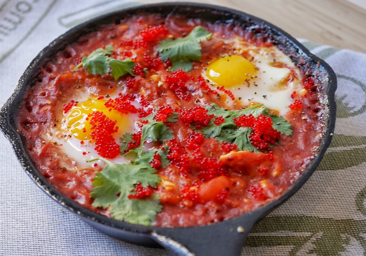 Shakshuka topped with Tobiko.jpg