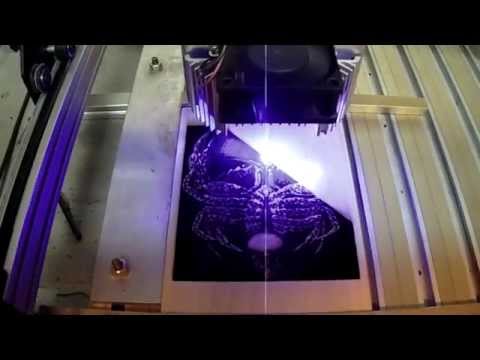 Shapeoko 2 3D Laser Diode Engraving with Shades