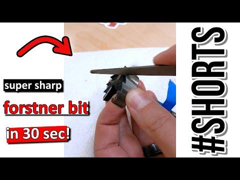 Sharpen a Dull Forstner Bit in 30 seconds! #shorts