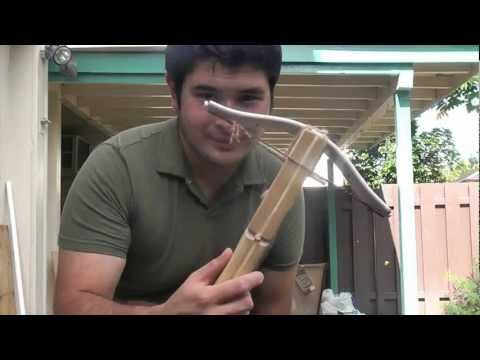 Shooting a Simple 40 Pound PVC Pistol Crossbow