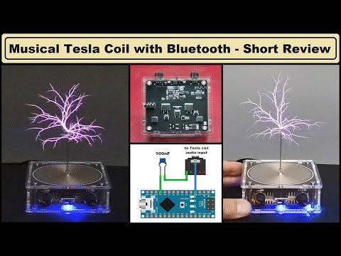 Short review of small music Tesla Coil with Bluetooth