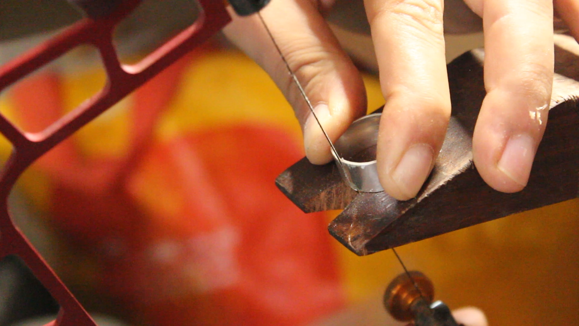 Silver and Koa Wood Ring With Blue Opal 6.bmp