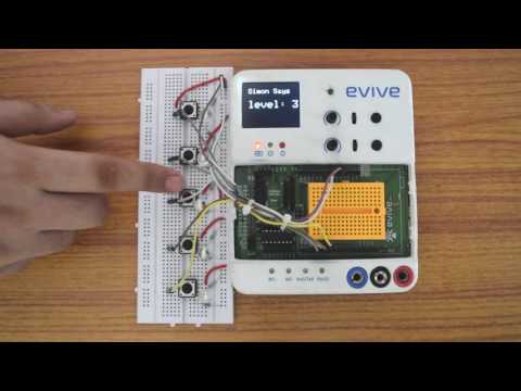 Simon Says game using evive (arduino powered embedded platform)