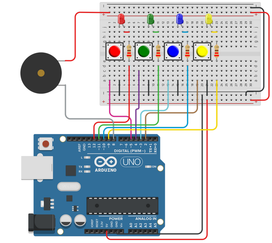 Simons game Arduino goodarduinocode.com.png