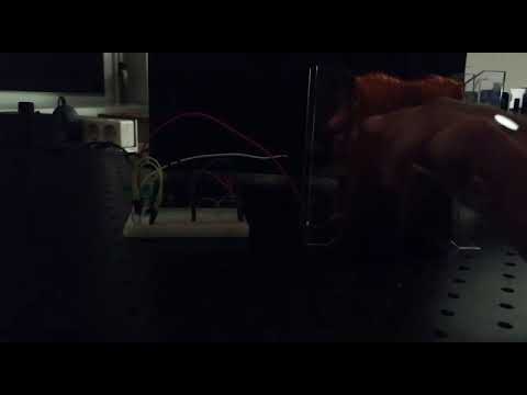 Simple AC electric generator: lights two green LED's