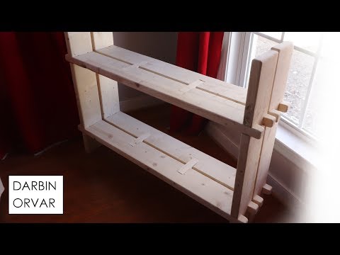 Simple Bookcase w/ Exposed Joinery - Limited Tools