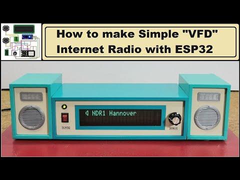 Simple ESP32 Internet radio on VFD Display