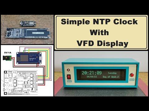 Simple ESP8266 NTP Clock on VFD Display VFD256x50 GP1287