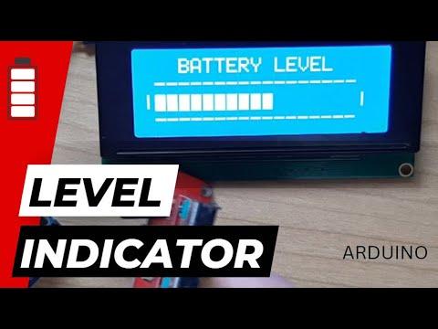 Simple LCD Battery Level Indicator 20x4 I2C using Arduino