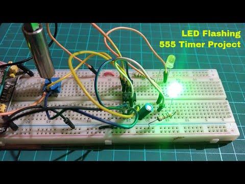 Simple LED Flashing Circuit using 555 Timer IC | Perfect for Beginners