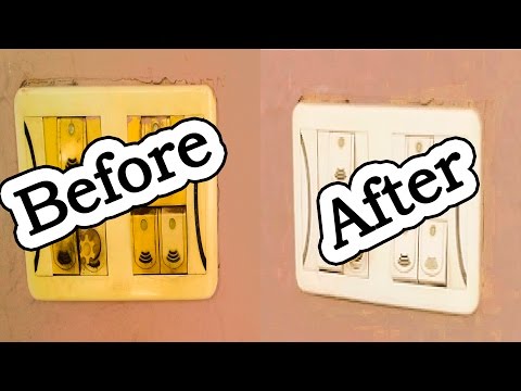 Simple Life Hack! Give your Ugly Yellow Switch Board a white &amp;amp; Shiny Look