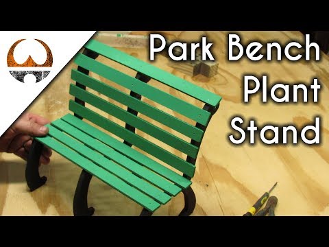 Simple Park Bench Plant Stand | Easy Woodworking DIY