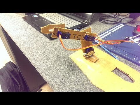 Simple Robotic Arm Made Out of Cardboard Pieces