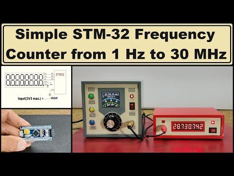 Simple STM32 Frequency meter from 1Hz to 30 MHz (Arduino IDE)