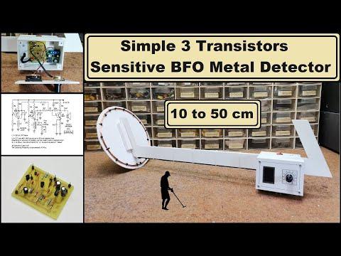 Simple Sensitive 3 Transistors BFO Metal Detector