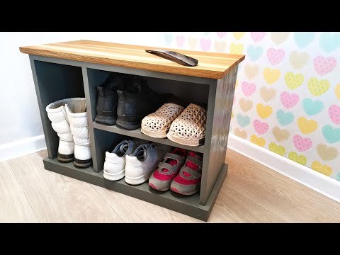 Simple Shoe Storage Bench | DIY With your own hand's!