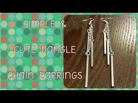 Simple and Cute Dangle Chain Earrings