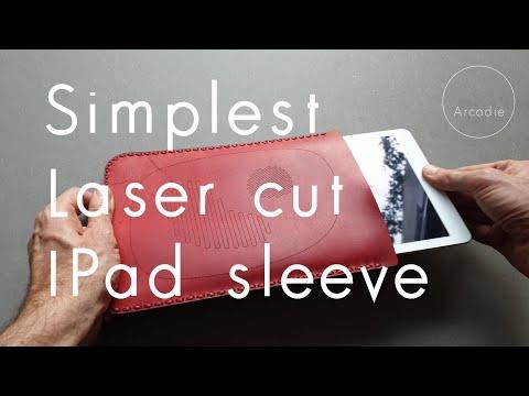 Simplest Lasercut leather iPad sleeve, no needle needed !