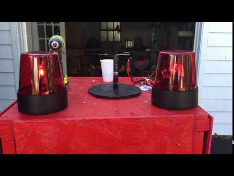 Siren lights for the halloween firetruck