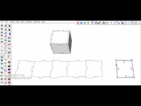 Sketchup, avoid overlaps before send to laser cutting software like Lightburn.