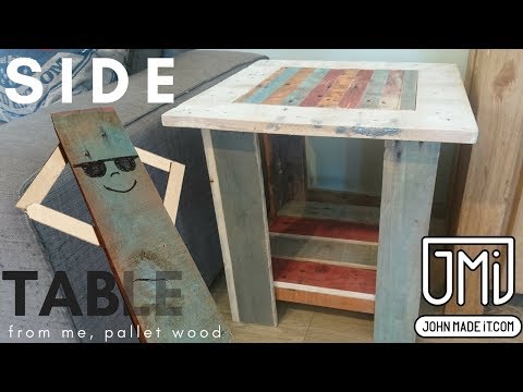 Small Colorful Pallet Wood Table