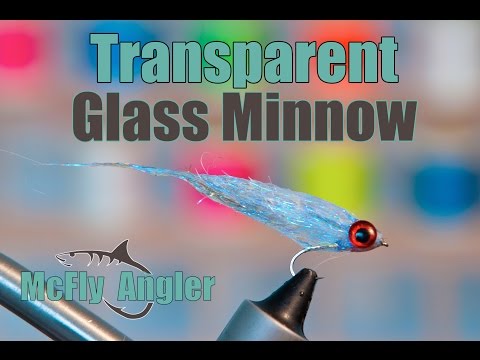 Small Glass Minnow Transparent Baitfish Streamer - With Underwater Footage!