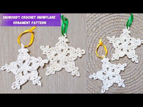 Snowdrift Crochet Snowflake Ornament Pattern