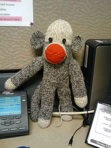 Sock Monkey at Work