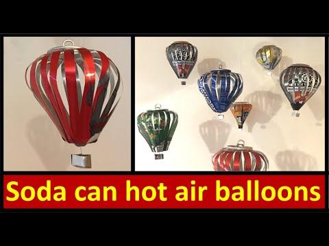 Soda can hot air balloons