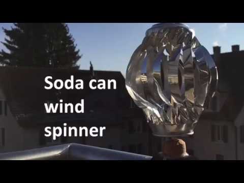 Soda can wind spinner