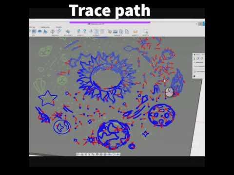 Solar System Lamp ... CNC Machine G-code Simulation using Fusion360.