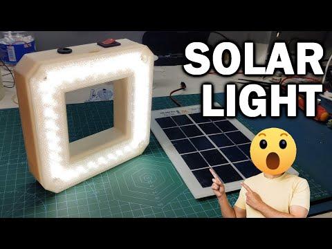 Solar powered Emergency Light 3D Printed