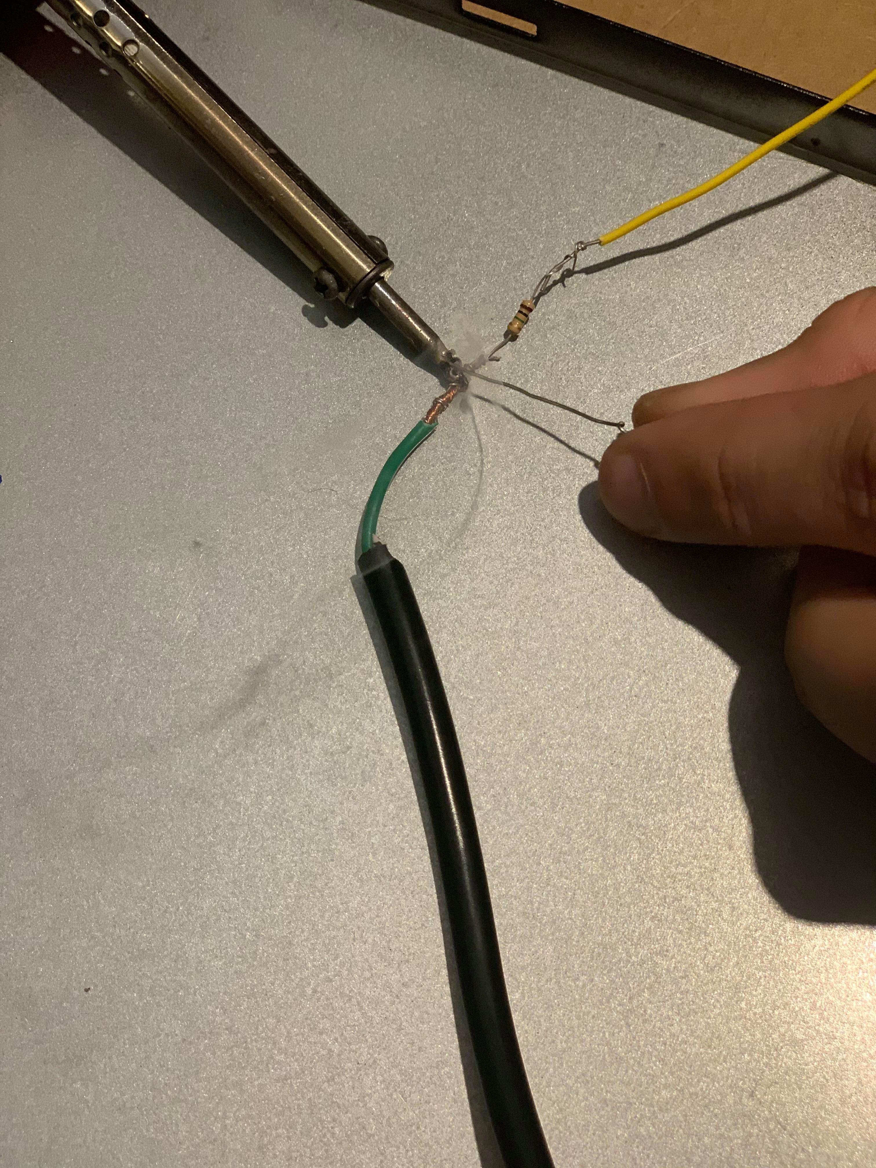 Solder resistor to exposed wires.jpg