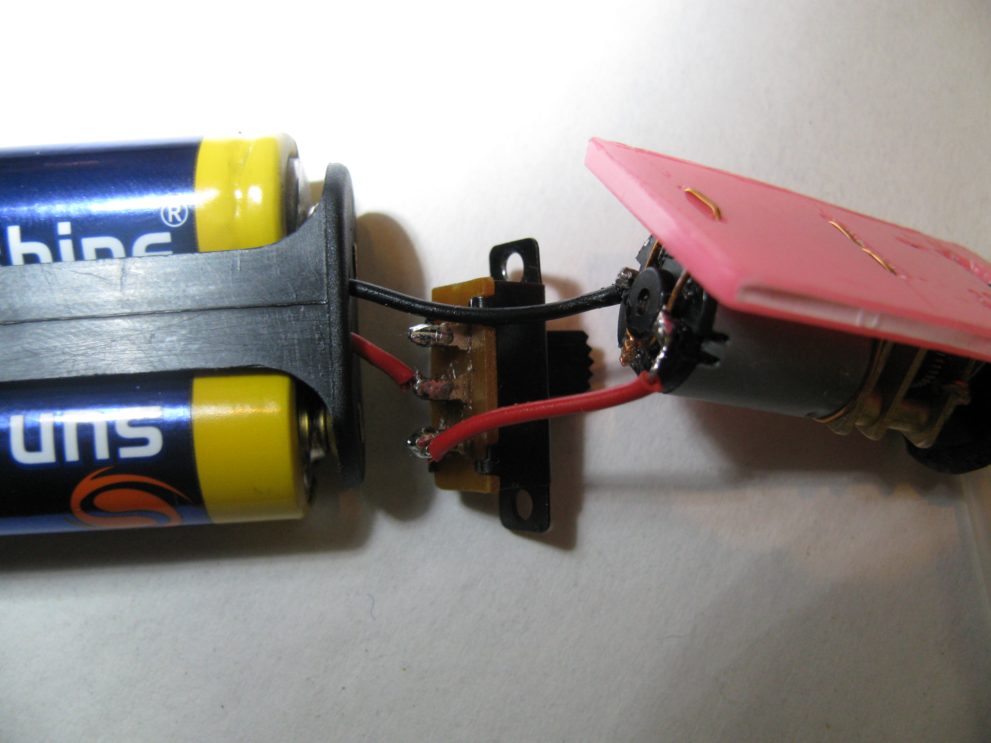 Soldering Battery Holder to the Motor and Switch.JPG