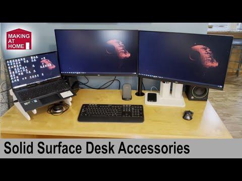 Solid Surface Desk Accessories