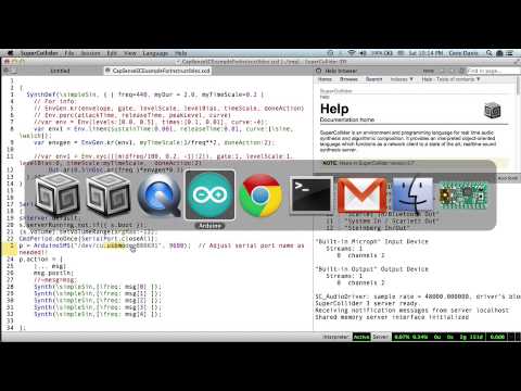 Sonifying capacitive sense data with SuperCollider