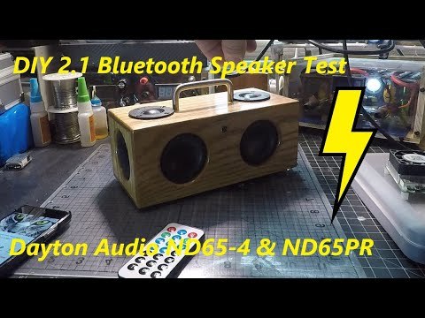 Sound Test DIY Mini Bluetooth Speaker BoomBox Build Dayton Audio ND65-4 &amp;amp; ND65PR