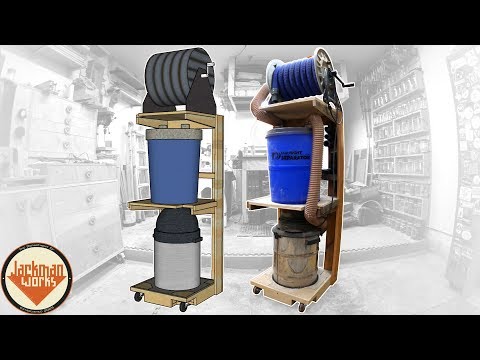 Space Saving Shop Vac Dust Separator Cart