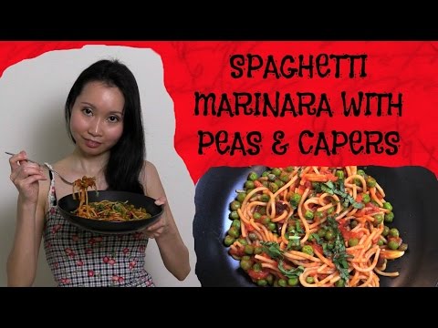 Spaghetti Marinara with Peas &amp;amp; Capers Recipe - Vegan &amp;amp; Gluten Free