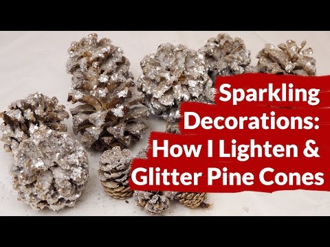 Sparkling Decorations: How I Lighten &amp;amp; Glitter Pine Cones