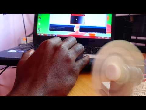 Speed control of dc motor from laptop using arduino and processing